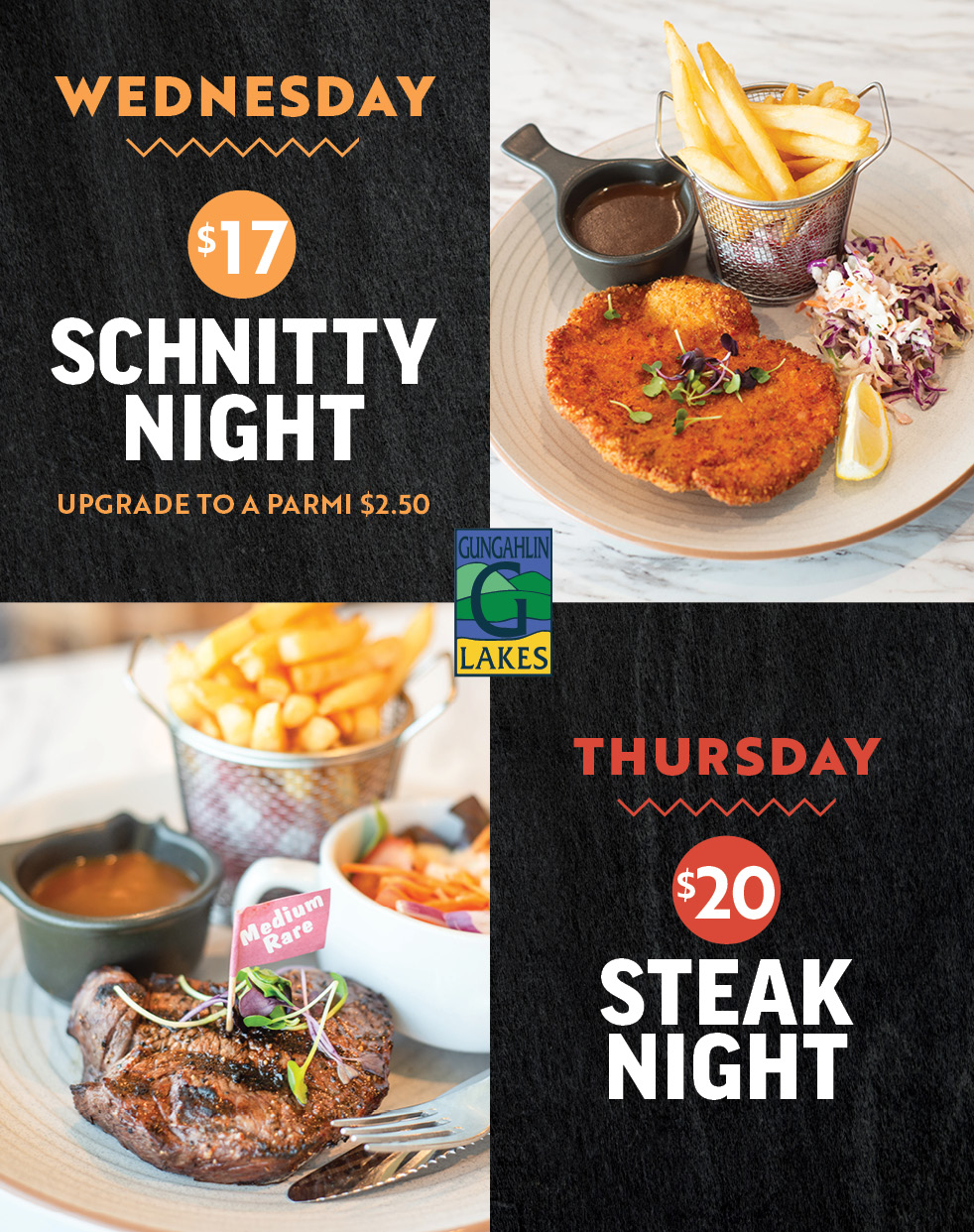 STEAK & SCHNITTY NIGHTS