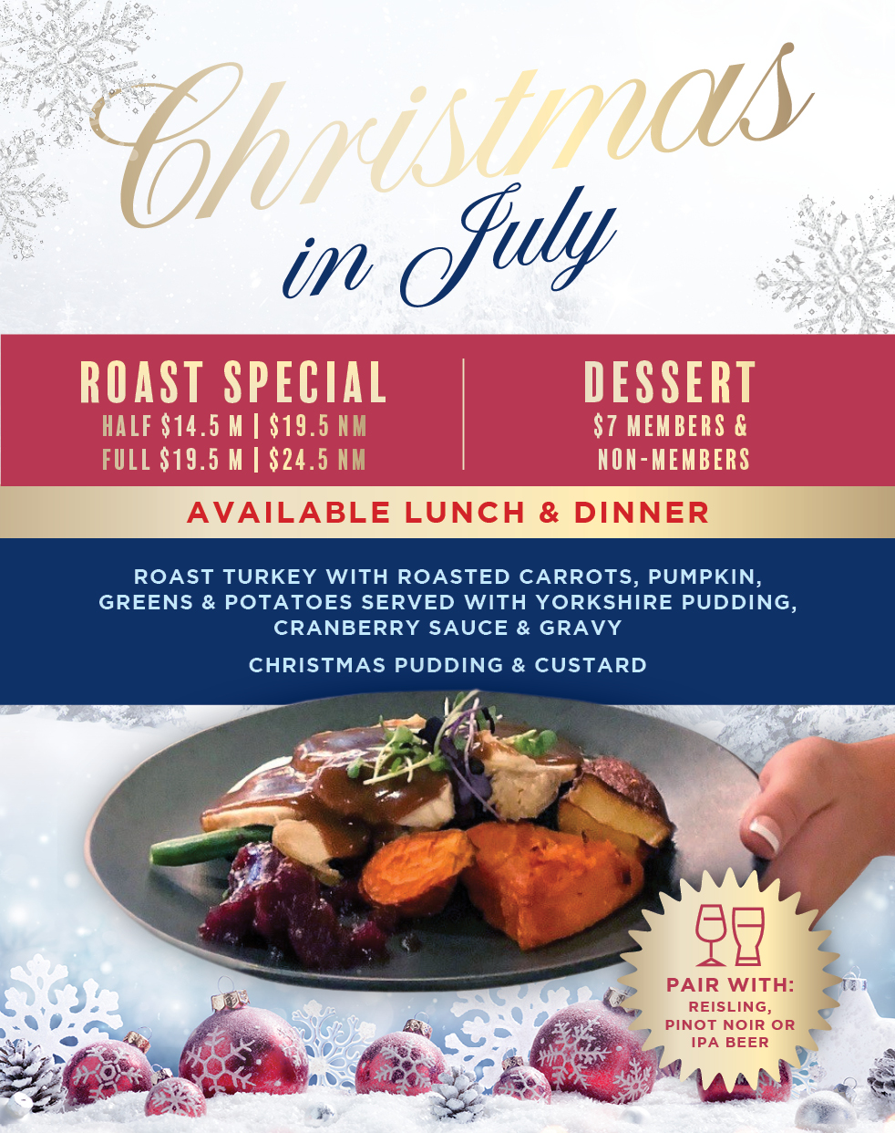 CHRISTMAS IN JULY ROAST SPECIAL